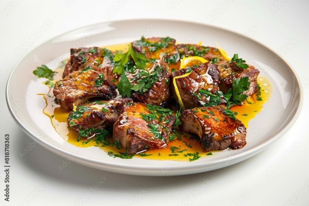 Flavorful Baby Lamb Brodettato with Marjoram and Parsley Garnish Flavorful Baby Lamb Brodettato with Marjoram and Parsley Garnish