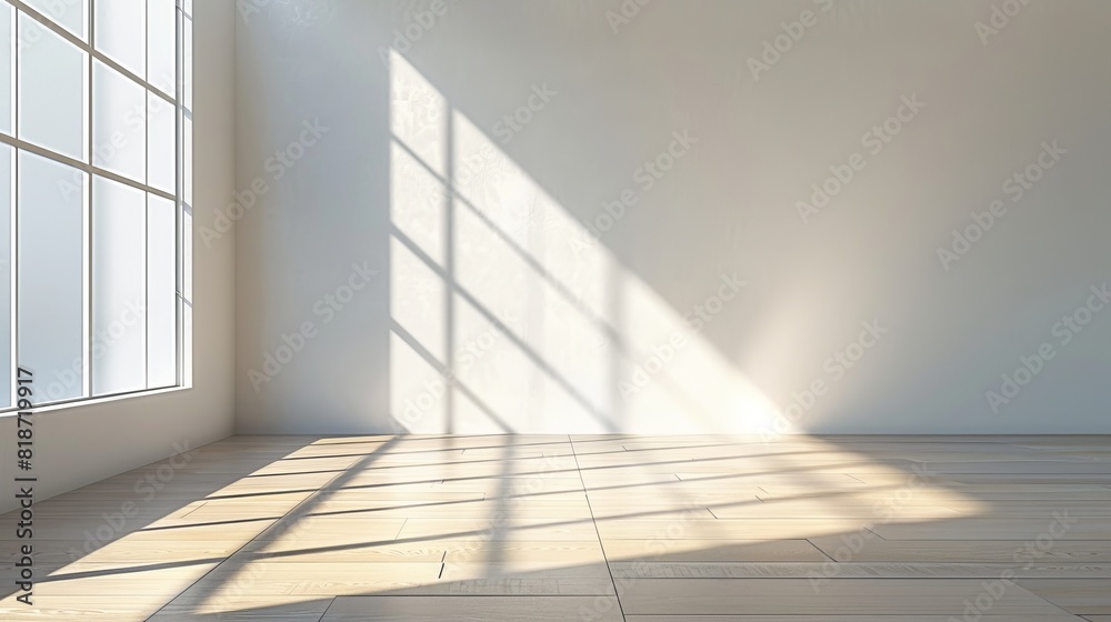 Obraz premium minimalistic abstract gentle light beige background ,light and intricate shadow from the window.