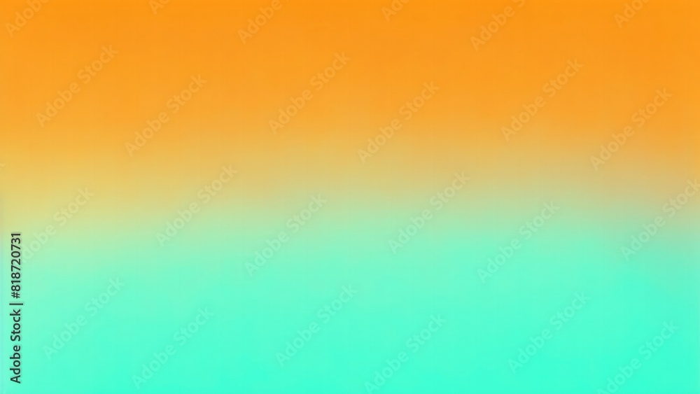 Abstract Orange turquoise color smooth blurred background