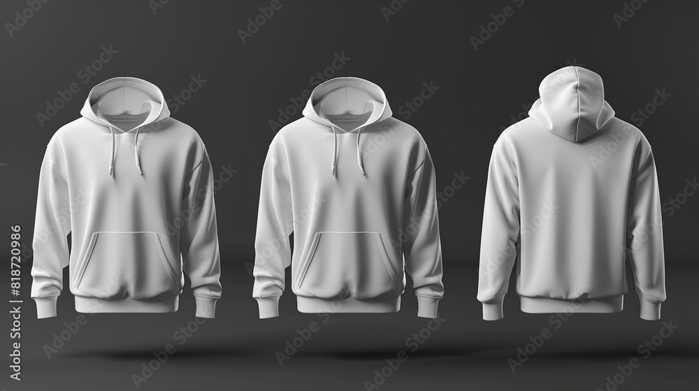 Blank hoodie template, blank white male long sleeve hoodie for design mock up Blank hoodie template, blank white male long sleeve hoodie for design mock up