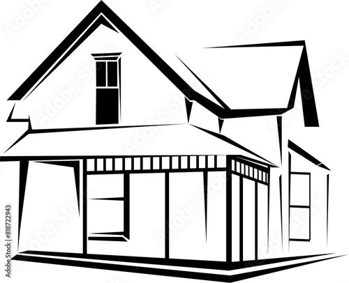 Old house vector illustration