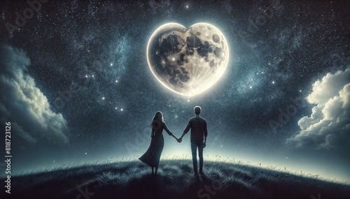 Luna a forma di cuore- Amore eterno photo