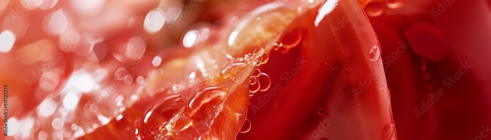A detailed close-up of a bell pepper section A detailed close-up of a bell pepper section