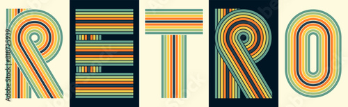 Fully editable linear text effect style	
