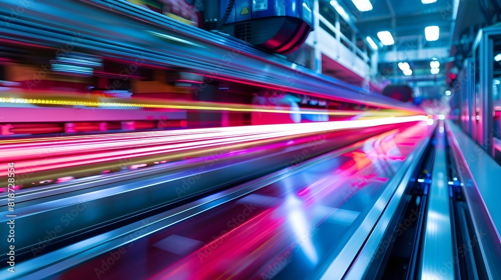 Fototapeta premium Motion Blurred Conveyor Belt 