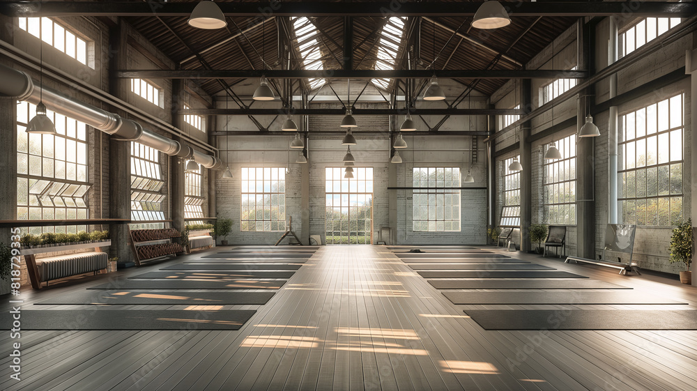 Scandinavian Zen Retreat: Yoga Studio with Concrete Interior and Natural Elements Scandinavian Zen Retreat: Yoga Studio with Concrete Interior and Natural Elements