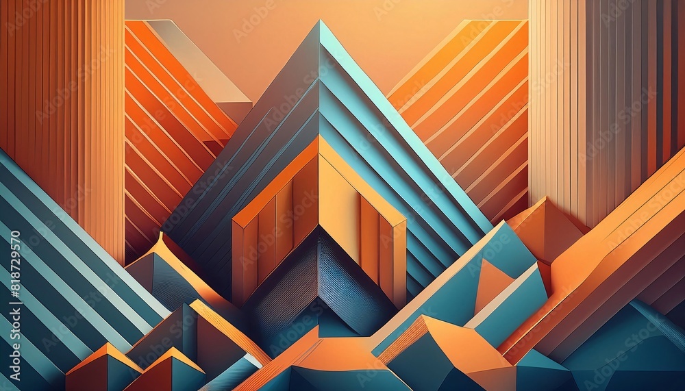 Fototapeta premium Vibrant colorful elegant abstract with diagonal pattern suitable for backgrounds, posters, textiles, and digital designs demanding modern and dynamic aesthetics. Generative AI