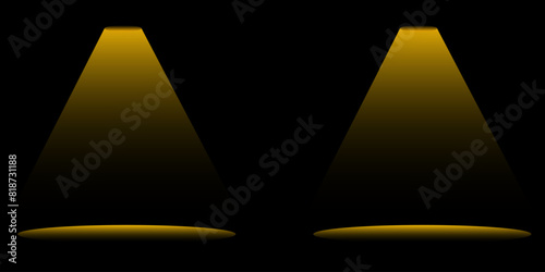 Vector abstract stage spotlight focus template design
