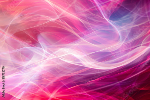 Colorful Abstract Light Waves in Motion Vibrant Background of Pink and Purple Hues