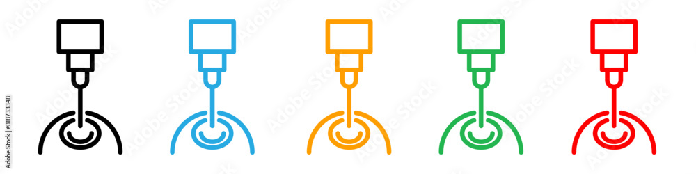 Lasik laser eye surgery icon logo set vector