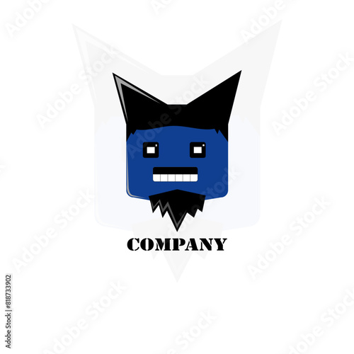 Abstract robot head logo design for company purposes