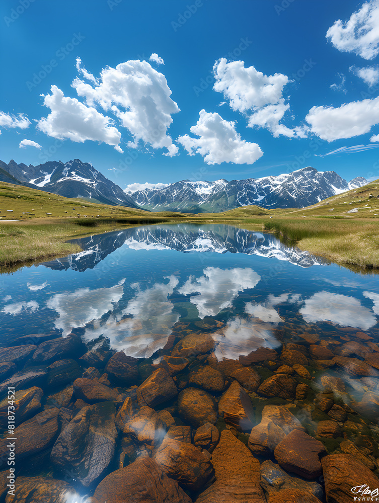 View of a beautiful lake at more than 4000 meters at the foot of the Himalayas, nature and leaf concept, forest background concept, green plants, landscape concept View of a beautiful lake at more than 4000 meters at the foot of the Himalayas, nature and leaf concept, forest background concept, green plants, landscape concept