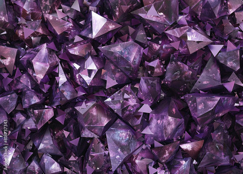 Purple amethyst gem stone. Created with Ai