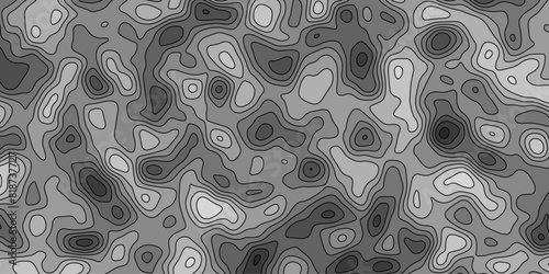 Organic line composition simulating imaginary topographic elevations

