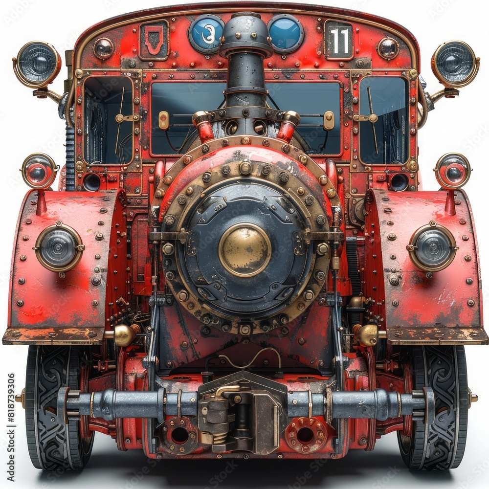 dynamic red and black train engine stands proudly against a stark white backdrop, showcasing its power and strength. dynamic red and black train engine stands proudly against a stark white backdrop, showcasing its power and strength.