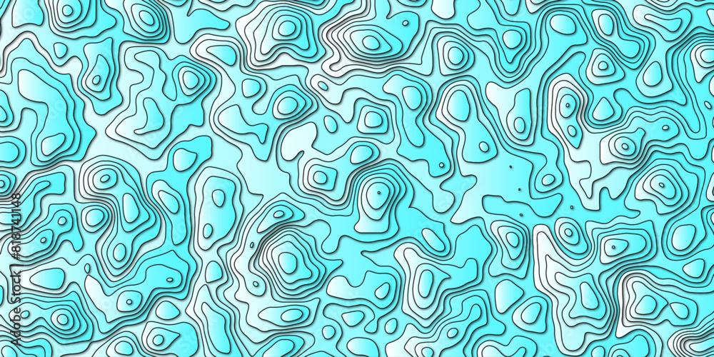 Fototapeta premium Mapping-inspired abstract background with complex swirling contours