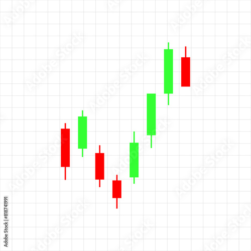 Candlestick chart icon vector design