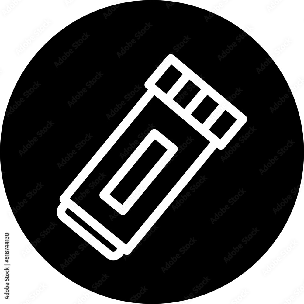 Glue Stick Line White Circle Black Icon Design Glue Stick Line White Circle Black Icon Design