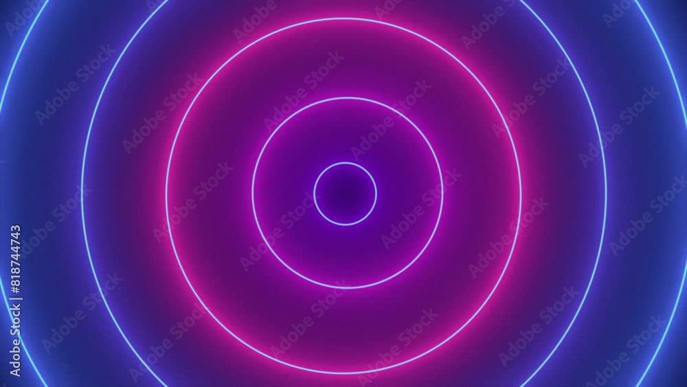 Neon Light Circle Rings Background Neon Light Circle Rings Background