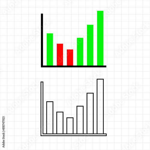 Bar chart icon vector design