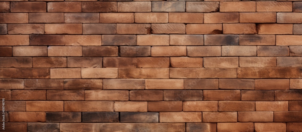 High quality photo of a brown textured brick wallpaper and background with ample copy space High quality photo of a brown textured brick wallpaper and background with ample copy space