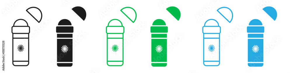 Deodorant roll on icon mark in filled style Deodorant roll on icon mark in filled style