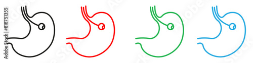 Endoscopy icon mark in filled style