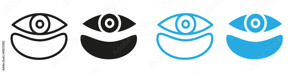 Under the eye patches icon mark in filled style Under the eye patches icon mark in filled style
