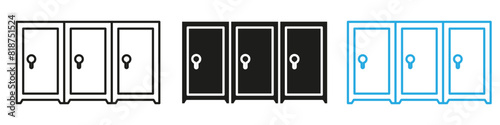 Locker icon mark in filled style