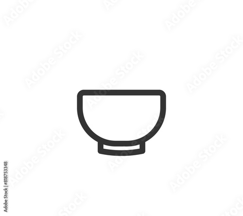 シンプルなお椀のイラスト
