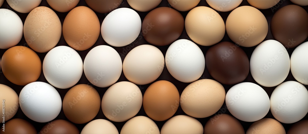 Collection of eggs arranged for display with empty surrounding area for additional text or graphics copy space image Collection of eggs arranged for display with empty surrounding area for additional text or graphics copy space image