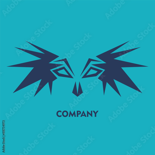 Warrior face vector logo design