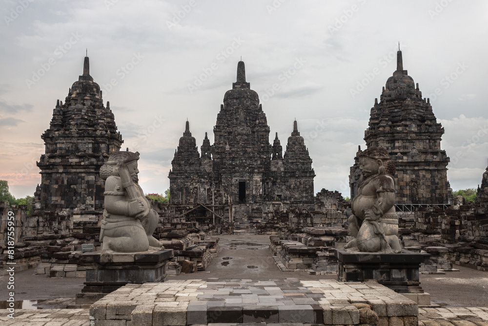 Fototapeta premium Scenic view of the Prambanan Temple in Indonesia.