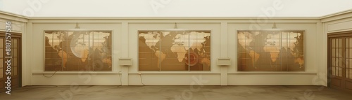 Holographic display units for warehouse logistics, visualizing data and maps for intuitive planning and management photo