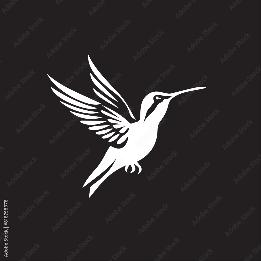 Obraz premium Hummingbird in cartoon, doodle style. Image for t-shirt, web, mobile apps and ui. Isolated 2d vector illustration in logo, icon, sketch style, Eps 10. AI Generative