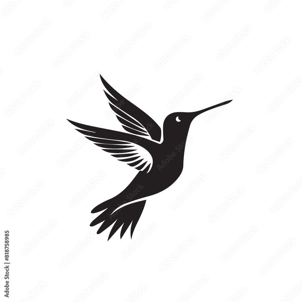Obraz premium Hummingbird in cartoon, doodle style. Image for t-shirt, web, mobile apps and ui. Isolated 2d vector illustration in logo, icon, sketch style, Eps 10. AI Generative
