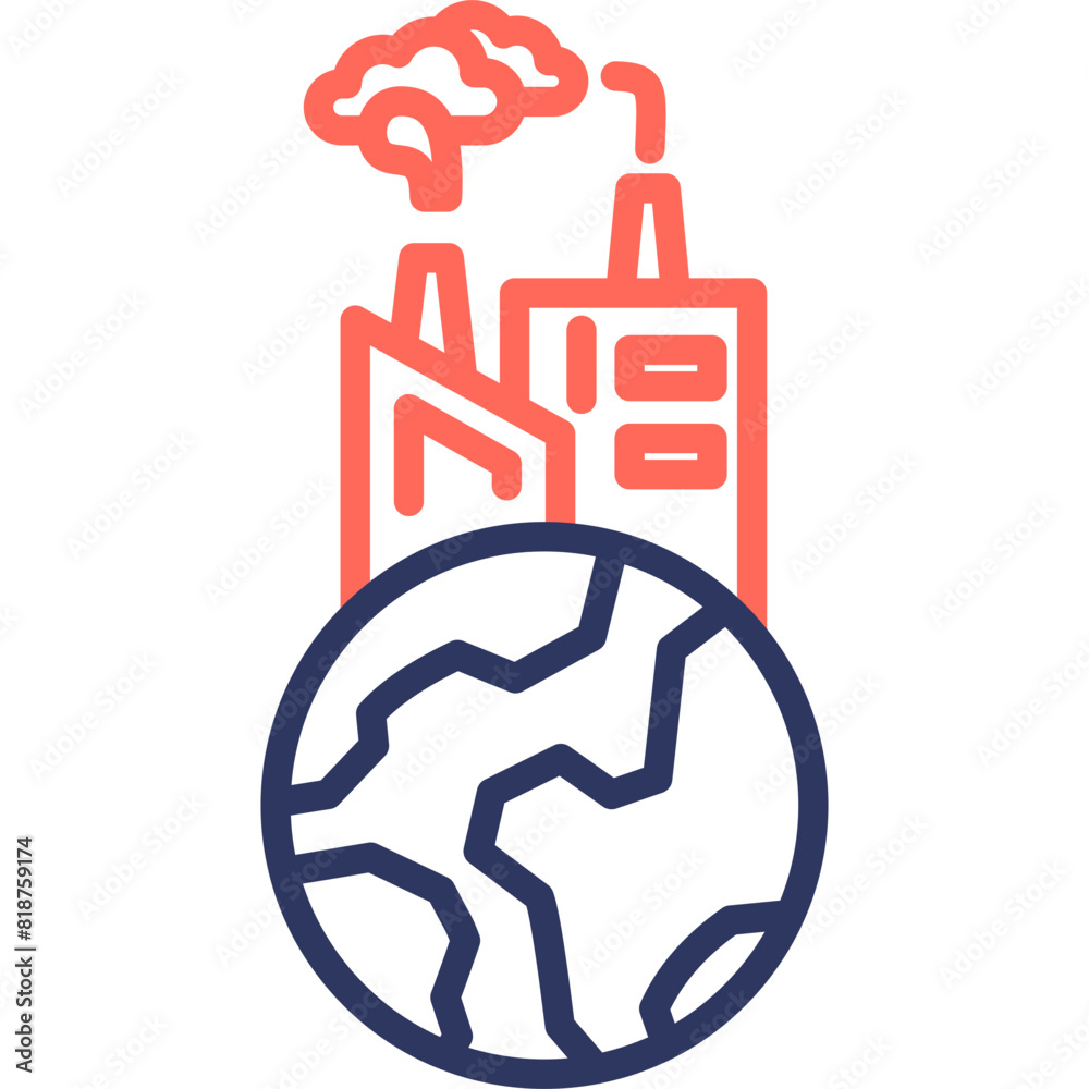 Obraz premium Pollution Icon