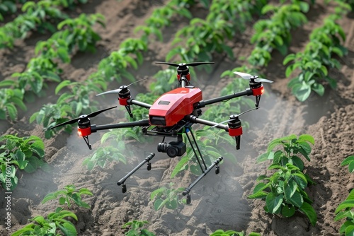 Precision agricultural management with smart drone technology, enhancing field care and sustainable farming through advanced crop monitoring.