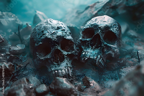 Unraveling the Macabre Secrets of the Underworld:Haunting Skulls in the Shadows of Hades