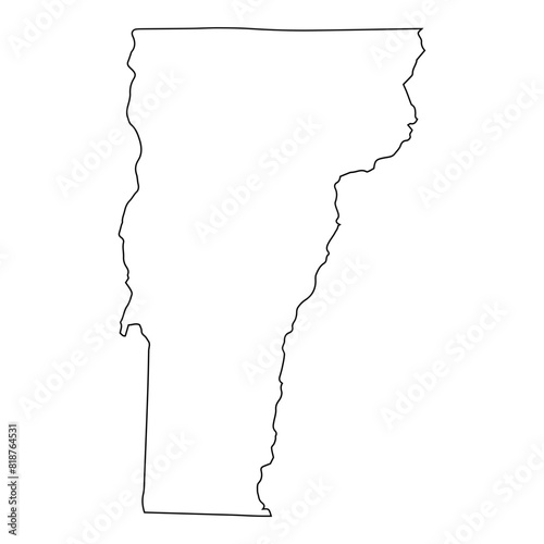 Outline of the state of Vermont