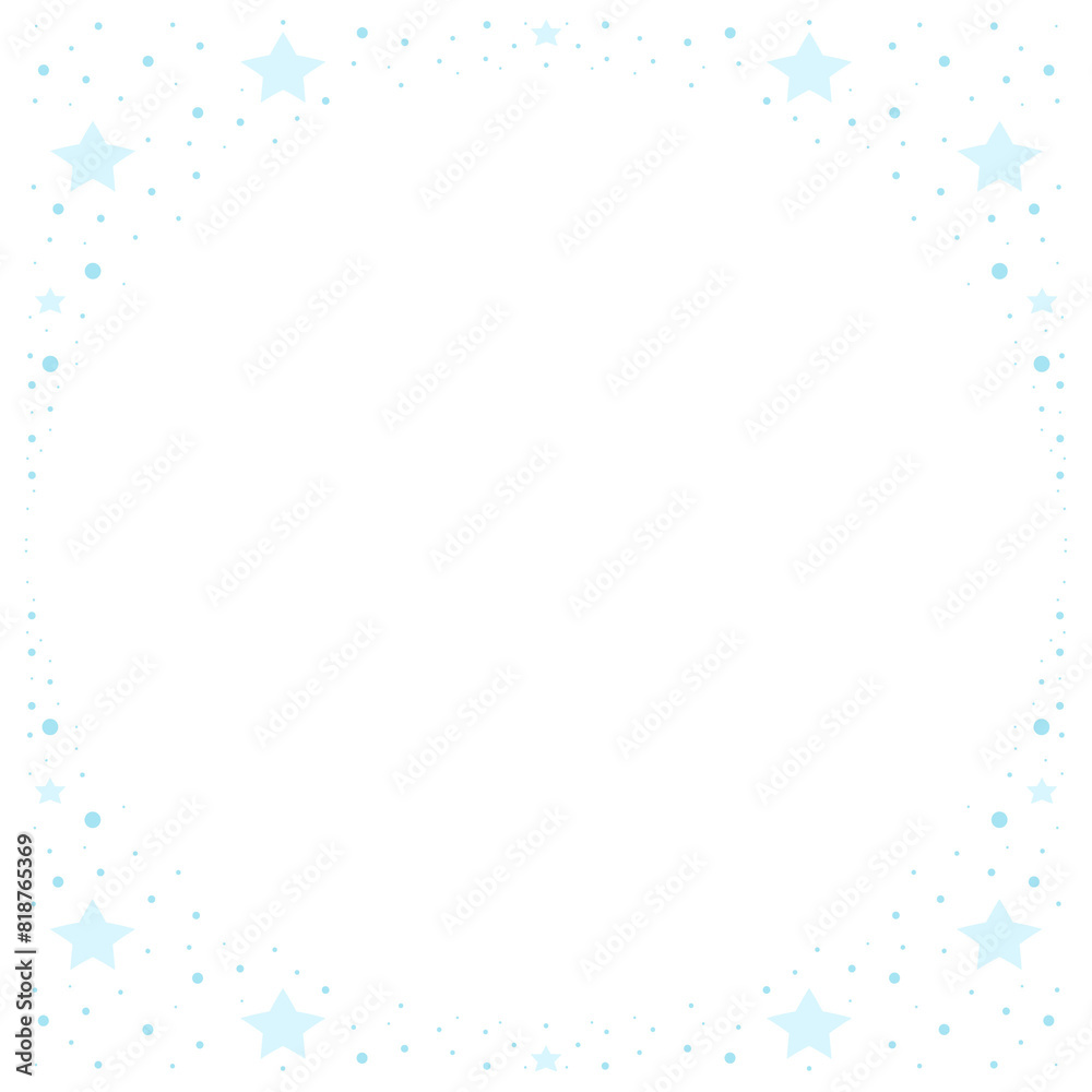 Blue christmas frame of stars and dots. Transparent illustration for celebration, invitation, greeting, birthday decoration. Blue christmas frame of stars and dots. Transparent illustration for celebration, invitation, greeting, birthday decoration.