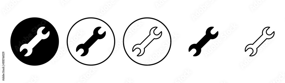 Wrench icon set. repair icon vector. tools icon vector Wrench icon set. repair icon vector. tools icon vector
