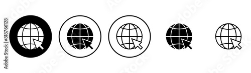 Web icon set. go to web icon. web click icon