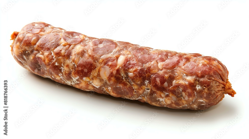 A delicious, dry-cured sausage made with pork and spices. It has a firm texture and a slightly smoky flavor.