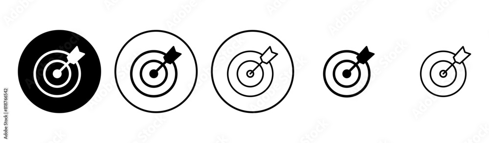 Target icon set. goal icon vector. target marketing icon vector Target icon set. goal icon vector. target marketing icon vector