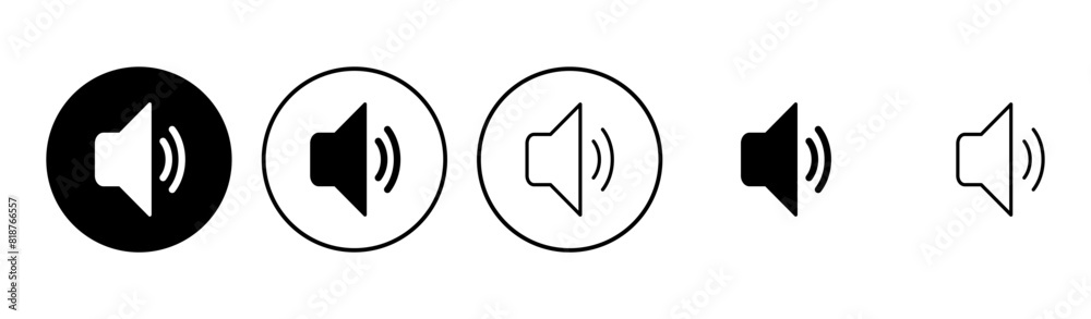 Speaker icon set. volume icon vector. loudspeaker icon vector. sound symbol Speaker icon set. volume icon vector. loudspeaker icon vector. sound symbol