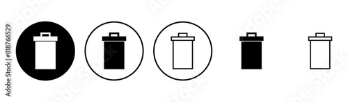 Trash icon set. trash can icon. delete icon vector. garbage