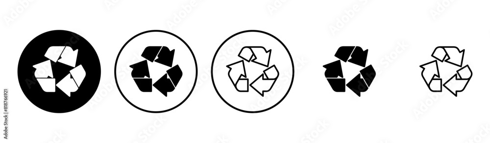 Recycle icon set. Recycling vector icon. Recycle icon set. Recycling vector icon.