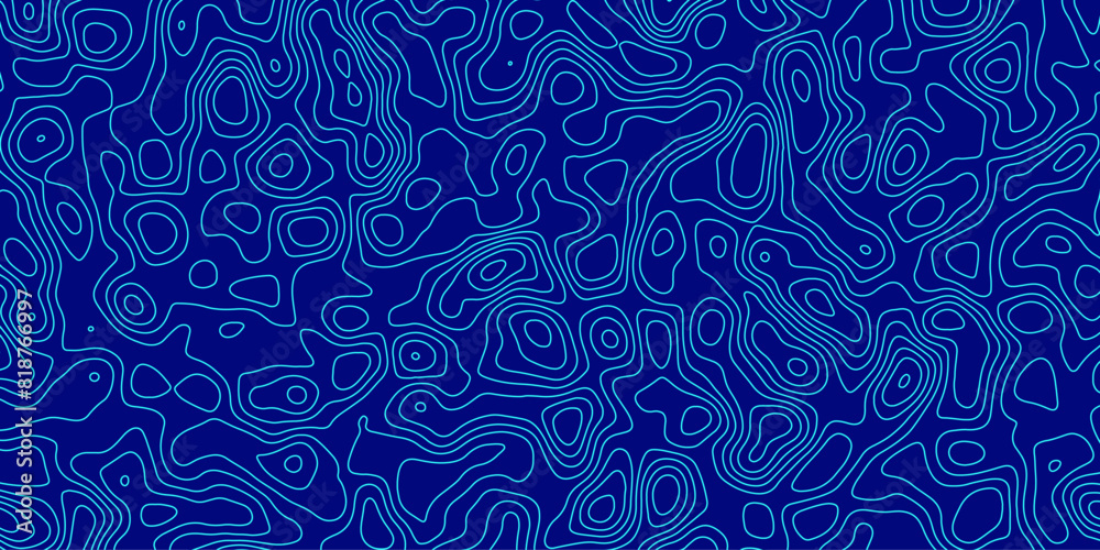 Fototapeta premium Abstract cartography-themed texture with layered organic linework