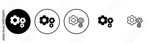 setting Icon set. Cog settings Icon Symbol